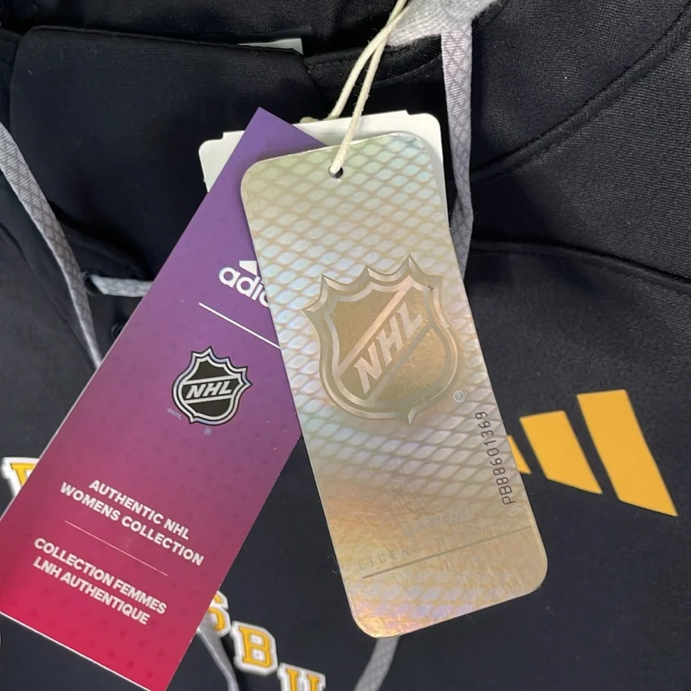 Adidas XL Pittsburgh Penguins Refresh Skate Lace Pullover Hoodie NWT Hockey - Picture 5 of 9